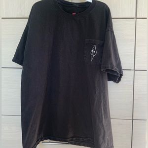 Men’s black kick moto T-shirt with graphic print